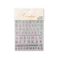 Adesivi per unghie con lettere alfabeto olografiche 3222 rosa laser per nail art creativa - Rosa Specchio