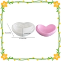Heart shaped resin silicone mold with dimensions for DIY shell soap dish storage box - Heart Storage Box Mold