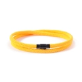 Lucky red string couple bracelet in yellow with black magnetic heart-shaped clasp - Yellow