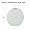 Jarrón de cerámica blanca con vetas de hoja modelo HP1634 altura de 30,8 cm - Grande / Blanco