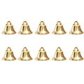 Set di dieci campanellini in metallo dorato con asole per decorazioni natalizie DIY - 10 Pezzi Campanellini Oro / Oro