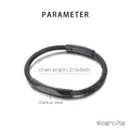Detail view of woven stainless steel chain bracelet with specific length and weight specs - Snake Bone Plate Style (Model D) / Steel