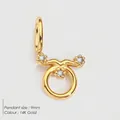 Pendentif zodiaque Taureau en acier inoxydable plaqué or 14 carats avec oxydes de zirconium - Taureau (XP49550) / Or