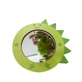 Grüner runder Holzspiegel im Dinosaurier-Design für DIY Busy Board Dekoration - Kleiner Dinosaurier-Spiegel
