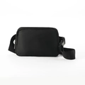 Versatile black nylon waist bag with adjustable strap and plastic buckle closure - Black