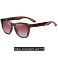 Polarized oversized sunglasses in nebula red tortoiseshell frames with gradient red lenses - Nebula Red / Gradient Red Lens