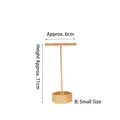 Espositore per orecchini a T dorato in metallo con base esagonale, misura 6 cm per 11 cm - Stile B Piccolo (Base Esagonale)