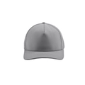 Detail view of laser-cut ventilation holes on a breathable lightweight grey baseball cap - Light Gray