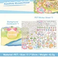 3D rainbow wonderland landscape DIY stickers with PET sheets and scene base card - Yuxian 4.0 Rainbow Wonderland