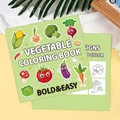 Children's vegetable coloring book with bold cartoon patterns for easy creative painting - Vegetable (TS04-Vegetable)