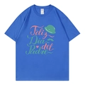 Dunkelblaues Baumwoll-T-Shirt für Herren mit spanischem Feliz Dia del Padre Aufdruck - XS / Spanischer Druck-317 / Königsblau