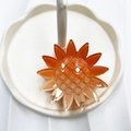 Gradient orange sunflower hair claw clip with glossy resin finish for elegant styling - Gradient Orange (Sunflower)