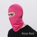 Rose red windproof cycling balaclava CC-10 with elastic sun protection fabric - Rose Red