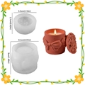 DIY rose and bow storage box silicone mold set for resin casting and candle jars - Bowknot Rose Storage Box