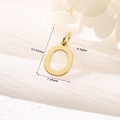 Polished 14K gold-plated letter O pendant with measurements 12.54mm by 7.28mm - Gold - Letter O