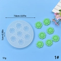 7-cavity sunflower silicone mold with 7.8cm diameter for resin DIY and baking craft - Style 1 (1#)