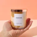 Luxurious champagne glass scented candle with dual-tone wax and rose gold metal lid - No Lid / Champagne