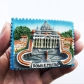 Rome St. Peter's Basilica souvenir fridge magnet with detailed resin relief - Vatican Stamp