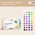 36-color acrylic paint marker set in clear portable box for layered coloring - 36 Colors