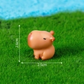 Miniature orange capybara resin figurine, 2.6cm height, cute desktop ornament - Large Capybara