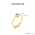 Detail of adjustable gold ring featuring a sparkling cat paw motif with rhinestones - US 6