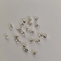 Silver 14k gold-filled slide beads and positioning stoppers for DIY jewelry making - 3.2mm / Silver