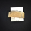 Fermaglio per capelli rettangolare in metallo dorato spazzolato dal design geometrico - 1003-3 Oro Rettangolare Spazzolato