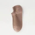 Klassische Herren Baumwoll Söckchen in Hellbraun mit gerippter Fußgewölbestütze - Mesh Khaki