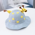 Cute light blue baby sun hat with yellow polka dots and 3D cartoon giraffe ears - 8 Months-3 Years (46-50cm) / 06 Sky Blue (Giraffe)