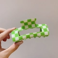 Approx. 8cm / Green and White Plaid