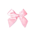 Lazo de cinta de satén rosa suave para envolver regalos y accesorios para el cabello - Rosa