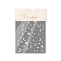 Witte nagelstickers met maan en eenhoorn patronen van Tomoni met sterrenhemel design - Sterrenhemel Pegasus Wit Stijl (tomoni 420 Wit)