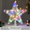 Multi-color LED Christmas tree topper star 23cm with battery box and flashing mode - 23cm Dream Color Light