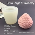 Macro view of a large strawberry silicone mold for DIY soap and candle making - Extra Large Strawberry / Translucent