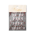 Autocollants nail art japonais avec lapins vintage mignons et motifs de fraises - Style Lapin Blanc Fraise Vintage (to2276)