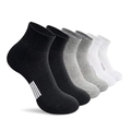 Lot de 6 chaussettes de sport respirantes en noir, gris et blanc avec maintien de la voûte - Taille Unique 37-45 / Mélange Noir Blanc Gris