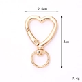 Gold heart-shaped lobster clasp with dimensions 2.5cm by 4cm and weight 7.4g detail - Heart Ring / Gold