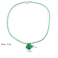 Detailed Christmas sweater pendant measurements with 33 inch cord length and 10.05g weight - Green Sweater Cord Necklace