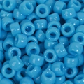 Hellblaue Kunststoffperlen mit großem Loch für DIY-Schmuck und Bastelprojekte - Hellblau