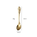 Gouden 15cm vintage koninklijke schelp lepel van 304 roestvrij staal wegend 28 gram - Gouden schelplepel