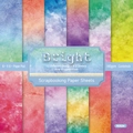 Bright watercolor 6x6 scrapbooking paper pack with 12 diverse 160gsm cardstock designs - R2534 24 Sheets
