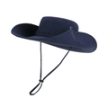 Dark blue wide brim outdoor sun hat with breathable mesh vents and adjustable chin strap - 11.5cm Wide Brim / Navy Blue