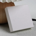 Weiße quadratische PE-Folie Schwebekasten mit grauer Flecktextur und schwarzem Bandgriff - 7*7*2cm / Texturiertes Weiß