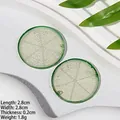 Détails des dimensions de la tranche de citron en résine de 2,8 cm et texture verte - Tranche de Citron Vert
