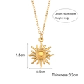 Collana con pendente sole luna stella in acciaio al titanio con catena a O da donna - Collana con Pendente a Sole Fuso Catena a O-Oro