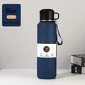 Blue 1500ML matte stainless steel water bottle with carry loop and handle - 1500ml / Business Blue
