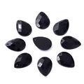 Cristalli in acrilico neri a forma di goccia da cucire con doppi fori per artigianato - 13x18mm Nero 50pz/Confezione