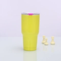 30oz stainless steel vacuum insulated tumbler in yellow finish with a clear lid - 30oz / Painted Ginger Yellow