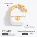 Pendentif sac à main en émail blanc et alliage avec détails de chaîne dorée pour bijoux - Sac à Main Blanc/Poignée Dorée