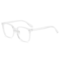 Occhiali anti-luce blu in TR90 con montatura quadrata trasparente di stile classico - Trasparente